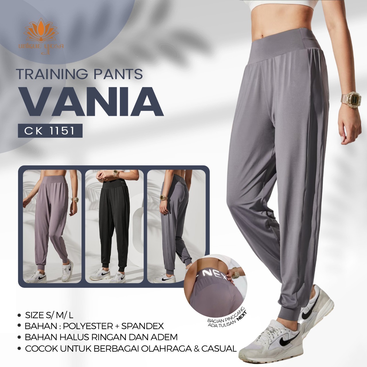Celana Olahraga / Celana Yoga  Murah / Celana Training Senam Olahraga Yoga Fitness / Yoga Pant Vania CK1151 / Celana Sports Wanita Running Pant