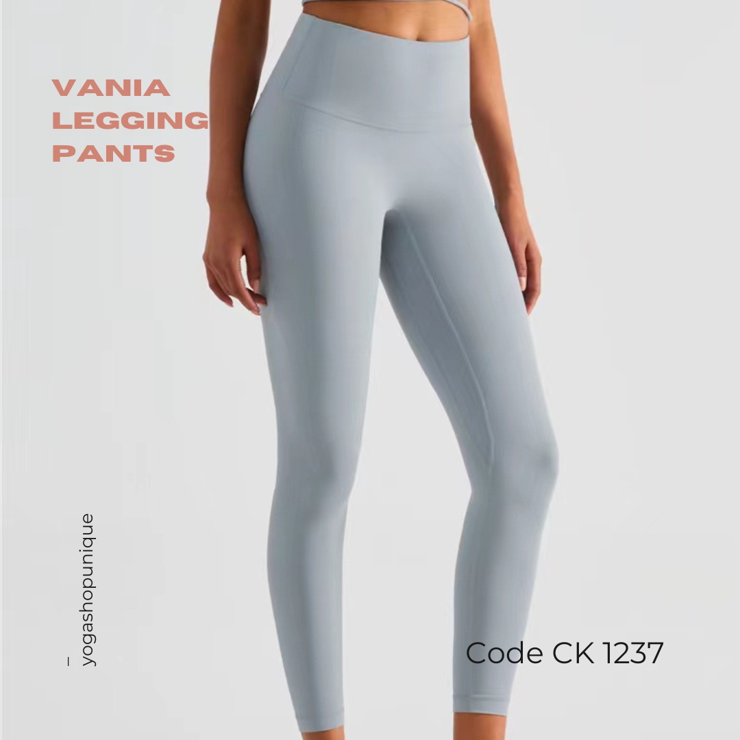 Setelan Olahraga Senam Yoga Abu / Bra Sport Vania WX1437 / Legging Vania Abu CK1237