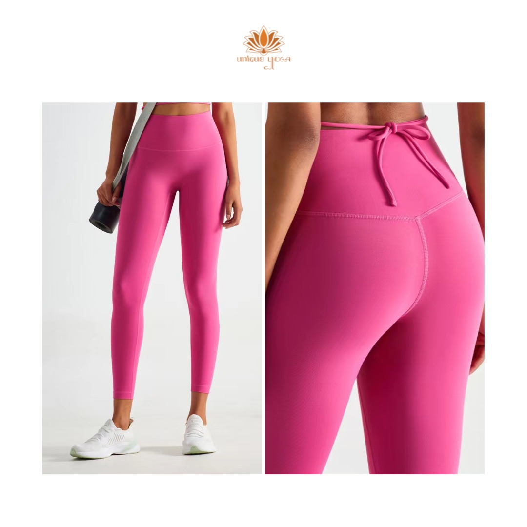 Satu Set Sport Bra & Legging Sport Yoga Warna Pink / Setelan Olahraga Yoga Pilates Wanita / Bra Vania WX1437 Pink / Legging Sport Pink CK1237 Vania
