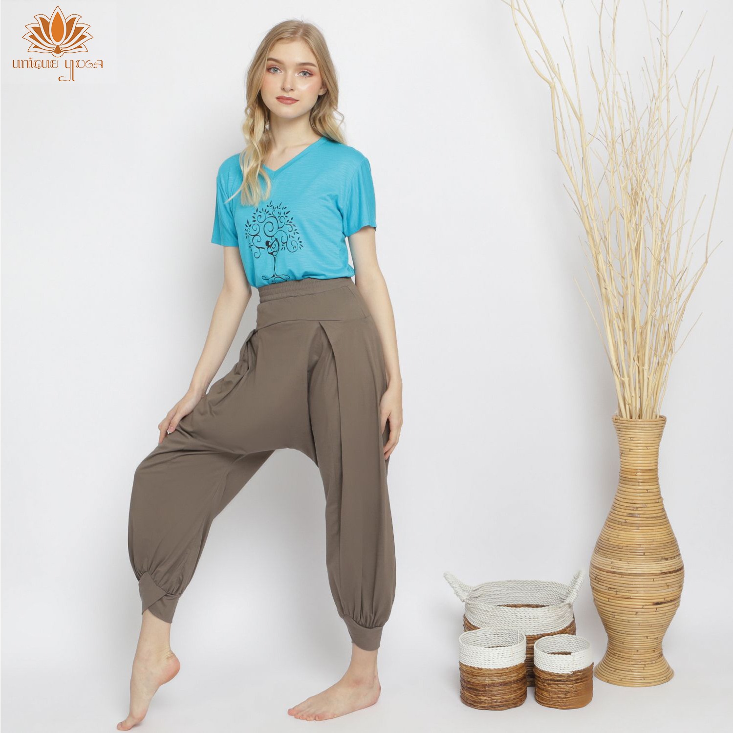 Setelan Celana & Atasan Olahraga Yoga Wanita / Celana Harem / Congo Long Pant Termurah / Kaos Olahraga Senam Yoga