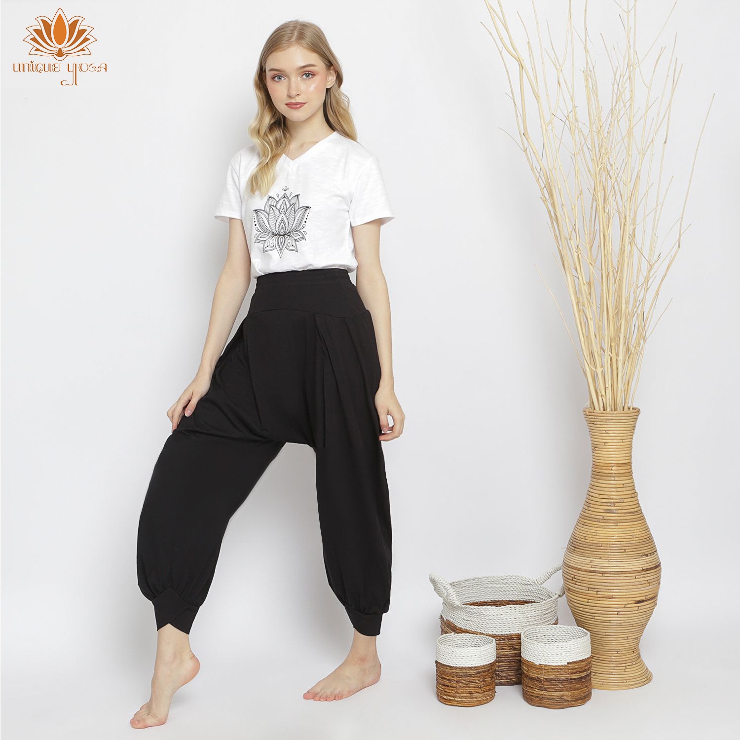 Setelan Celana & Atasan Olahraga Yoga Wanita / Celana Harem / Congo Long Pant Termurah / Kaos Olahraga Senam Yoga
