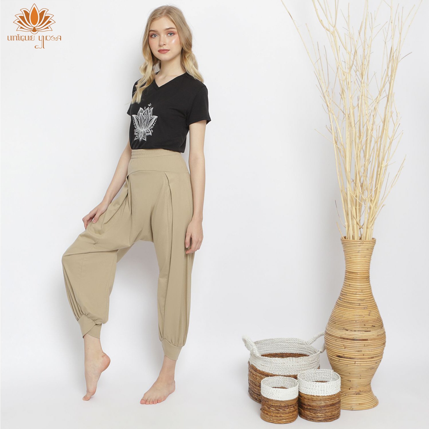 Setelan Celana & Atasan Olahraga Yoga Wanita / Celana Harem / Congo Long Pant Termurah / Kaos Olahraga Senam Yoga