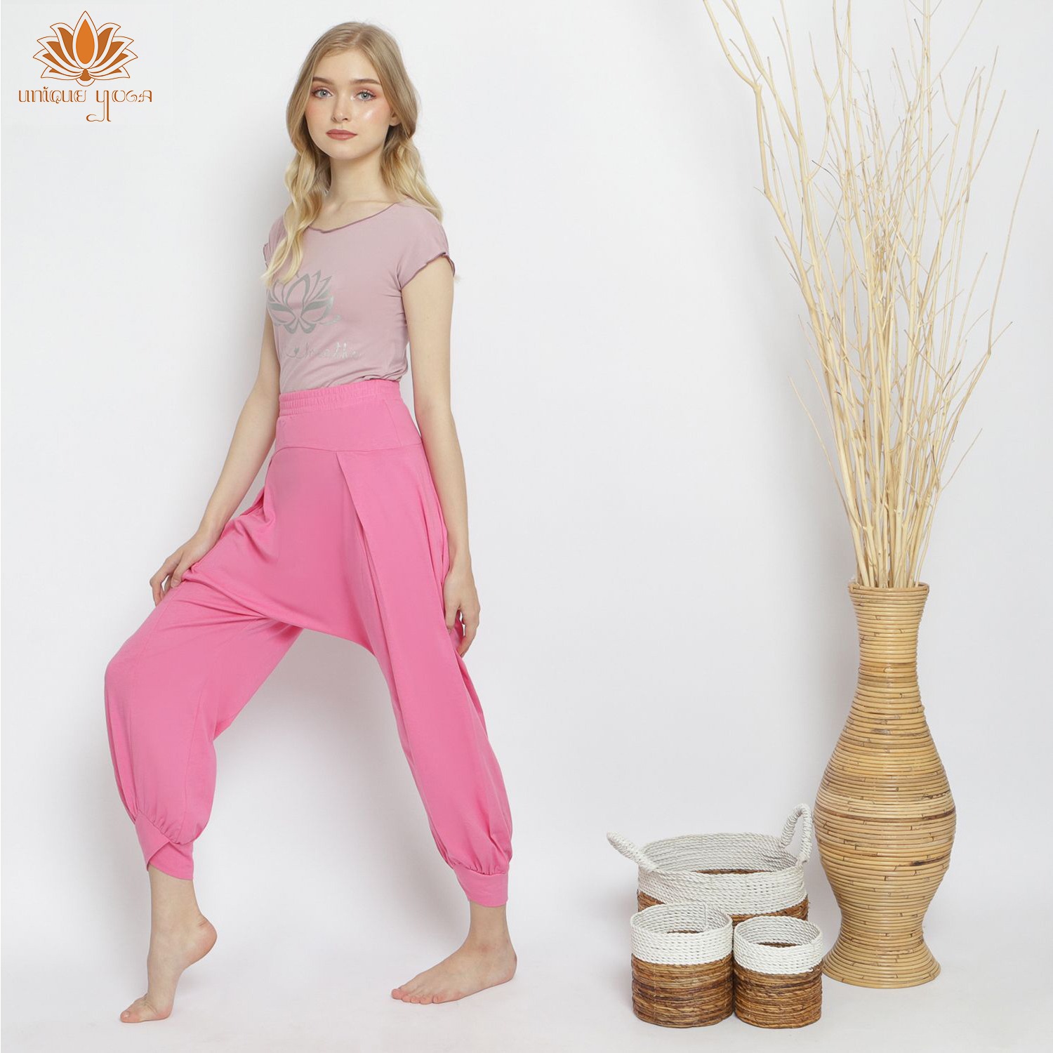 Setelan Celana & Atasan Olahraga Yoga Wanita / Celana Harem / Congo Long Pant Termurah / Kaos Olahraga Senam Yoga