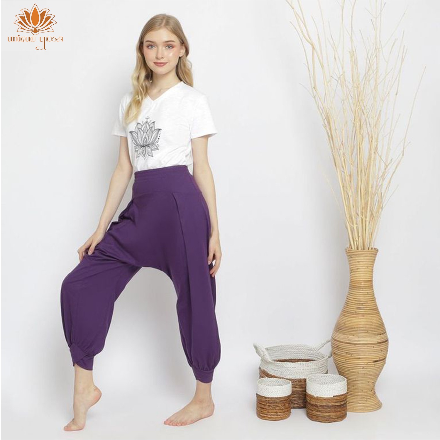 Setelan Celana & Atasan Olahraga Yoga Wanita / Celana Harem / Congo Long Pant Termurah / Kaos Olahraga Senam Yoga