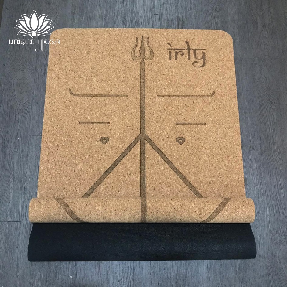 Yoga Mat Motif Align / Matras Cork Mat Rubber Bisa Custom Nama / Matras Senam Yoga