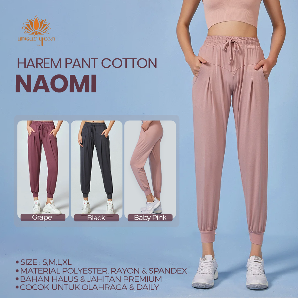 Harem Pant Cotton NAOMI / Celana Joger Katun Wanita / Celana Olahraga Harem Pant Cotton NAOMI CK061