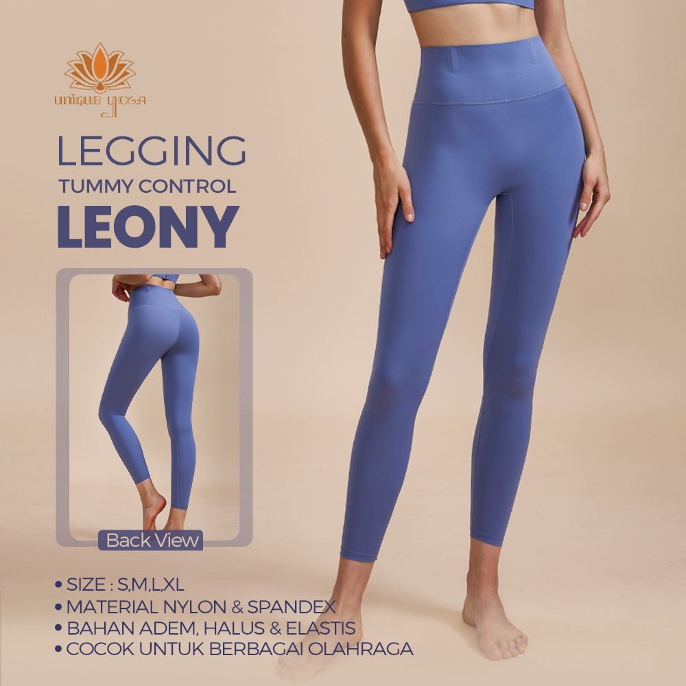 Legging Highwaist Leony Tummy Control Untuk Yoga, Olah raga & Sport