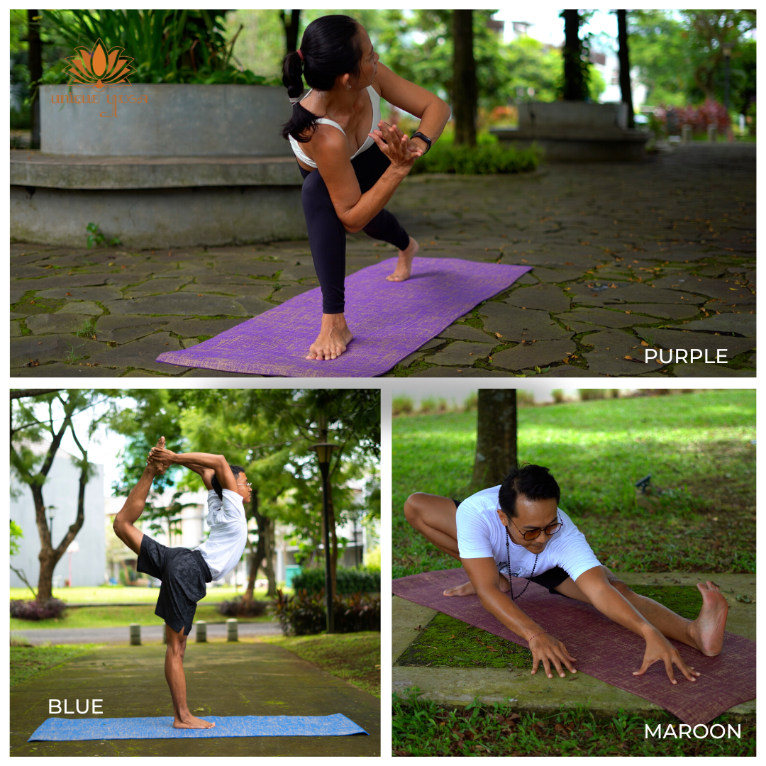 Yoga Mat PVC Jute 6mm / Matras Olahraga Senam Hot Yoga / Yoga Mat Anti Slip 