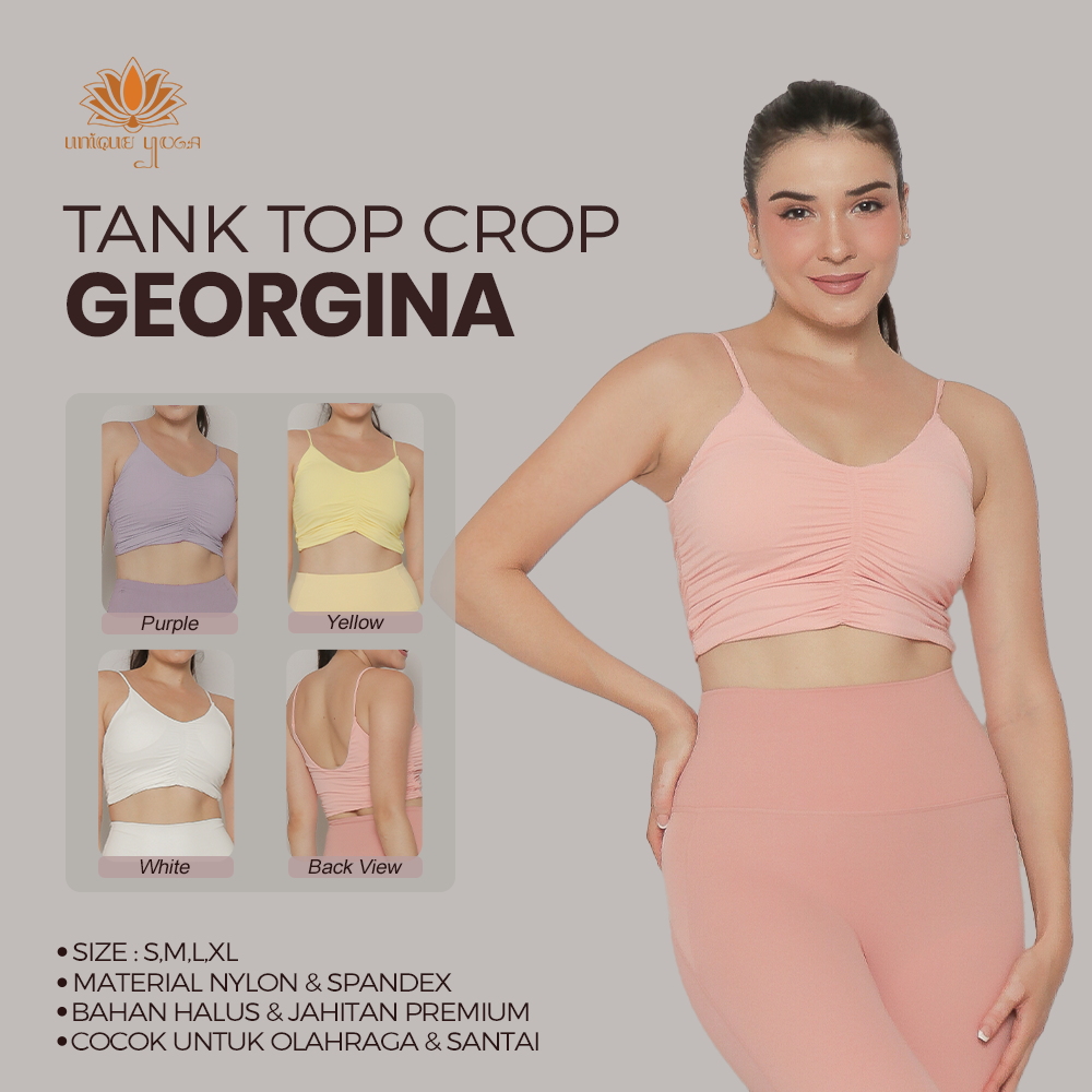 Tank Top Crop with Bra (Premium) Georgina / Tank Top Crop Wanita Yoga / Tank Top Crop Georgina (WX013)