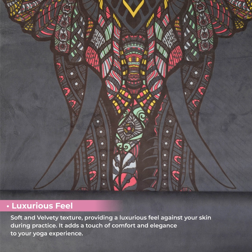 Yoga Mat Travel Motif / Travel Mat Elephant / Matras Senam Olahraga Yoga Motif / Matras Yoga Lipat Anti Slip