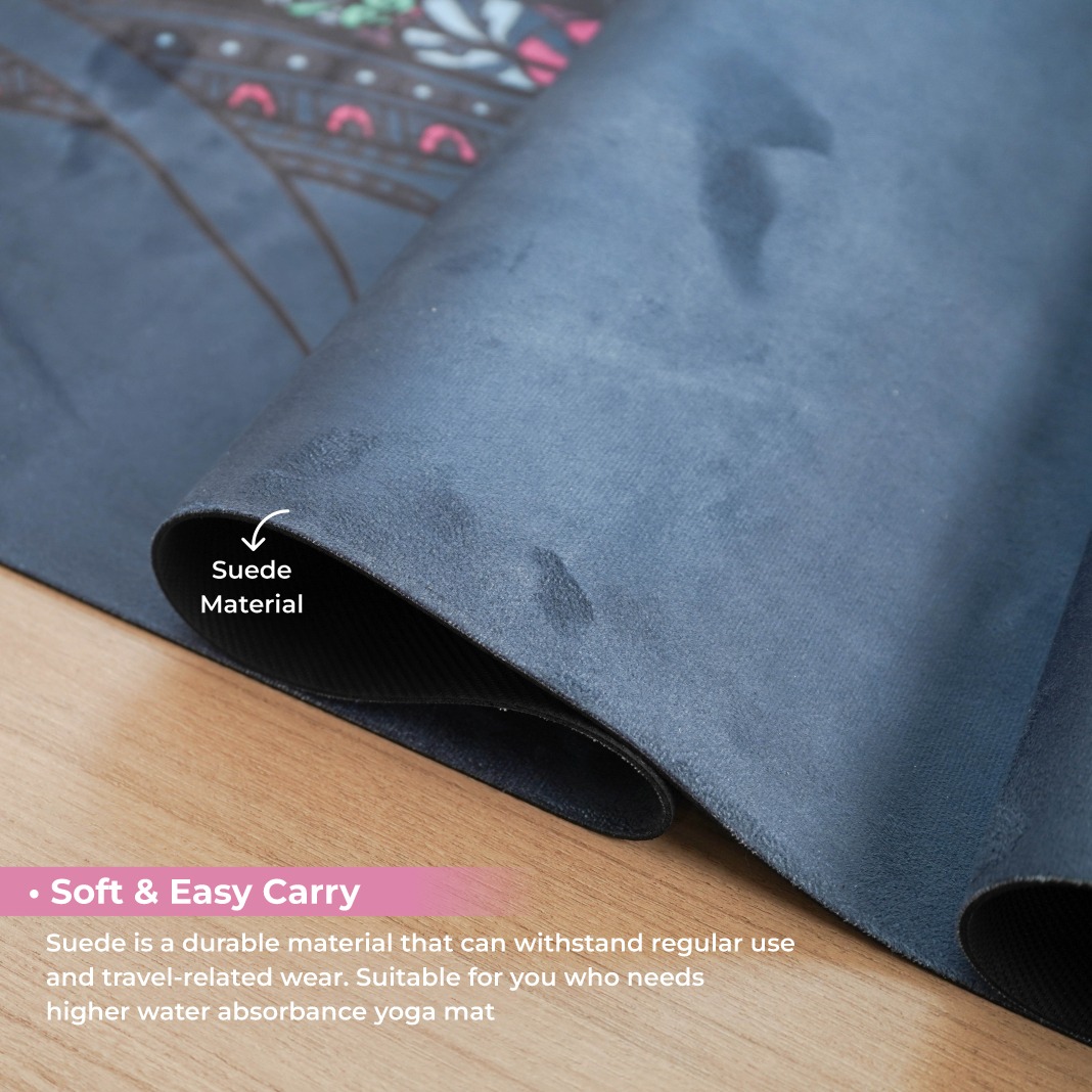 Yoga Mat Travel Motif / Travel Mat Elephant / Matras Senam Olahraga Yoga Motif / Matras Yoga Lipat Anti Slip