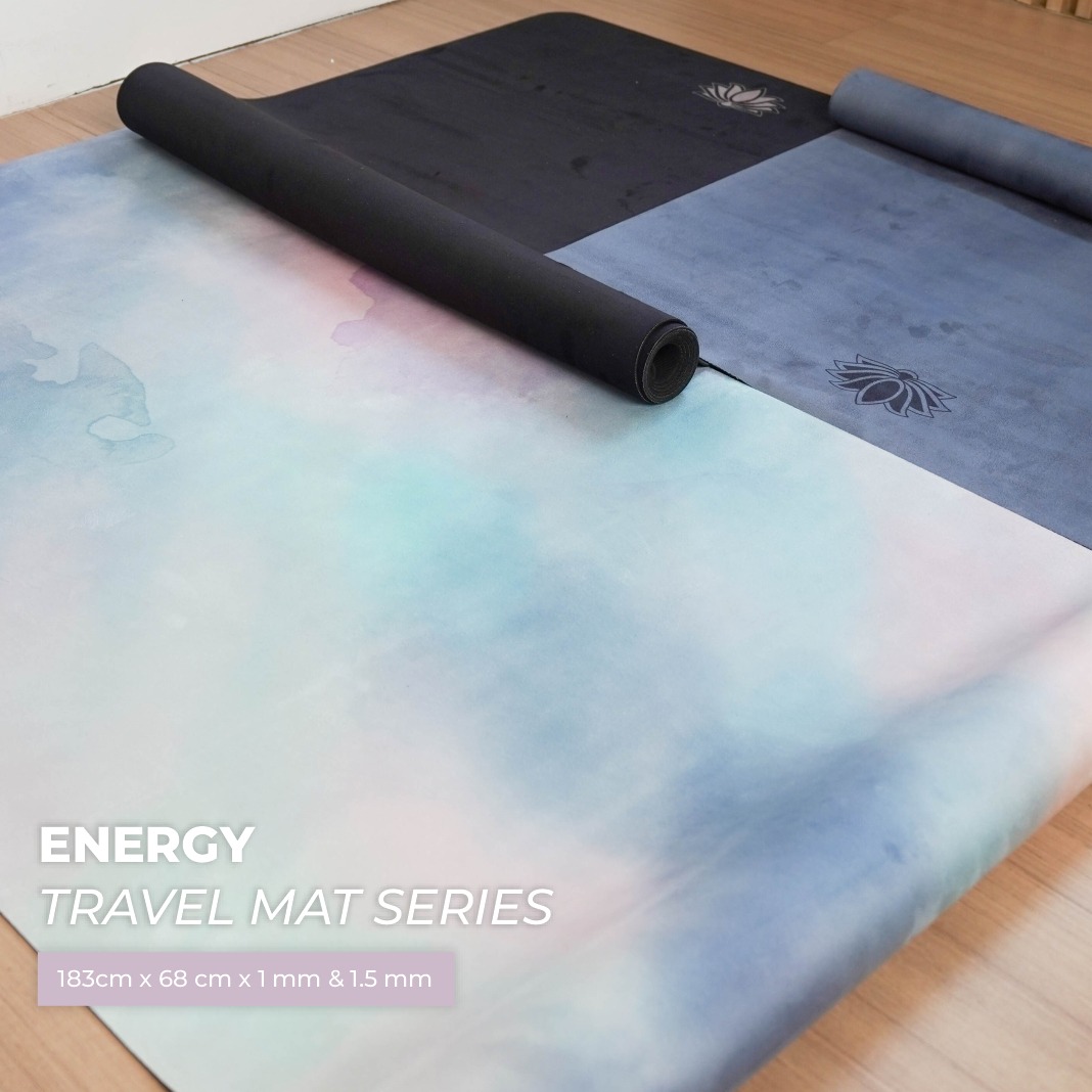 Yoga Mat Traveling Lipat Anti Slip / Travel Mat Yoga Energy / Matras Olahraga Senam Yoga Pilates Terbaru