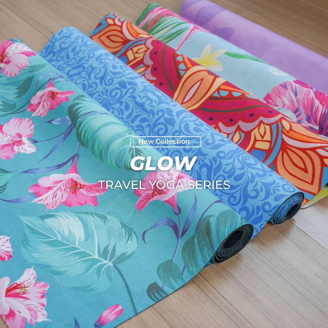 Travel Mat Glow 1mm / Matras Yoga Travel Lipat / Matras Yoga Motif / Travel Yoga Mat / Alas Yoga Murah 