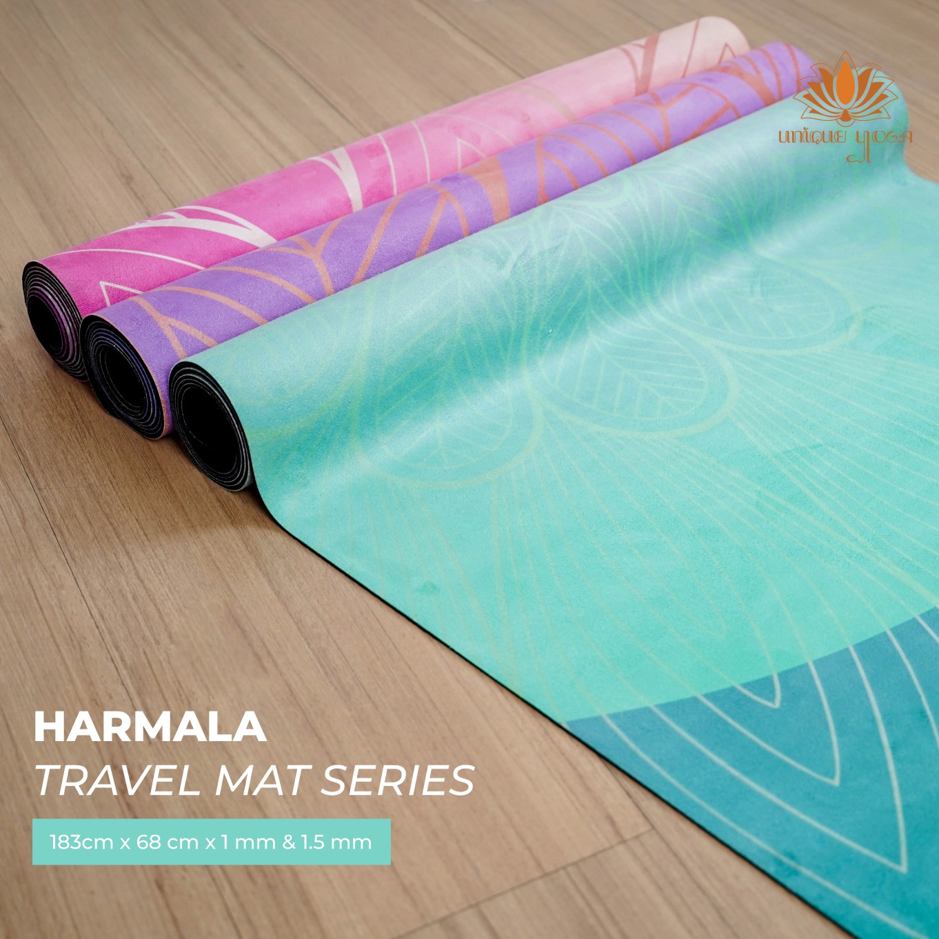 Matras Yoga Travel Motif / Travel Mat Harmala / Yoga Mat Travel Lipat / Matras Olahraga Yoga