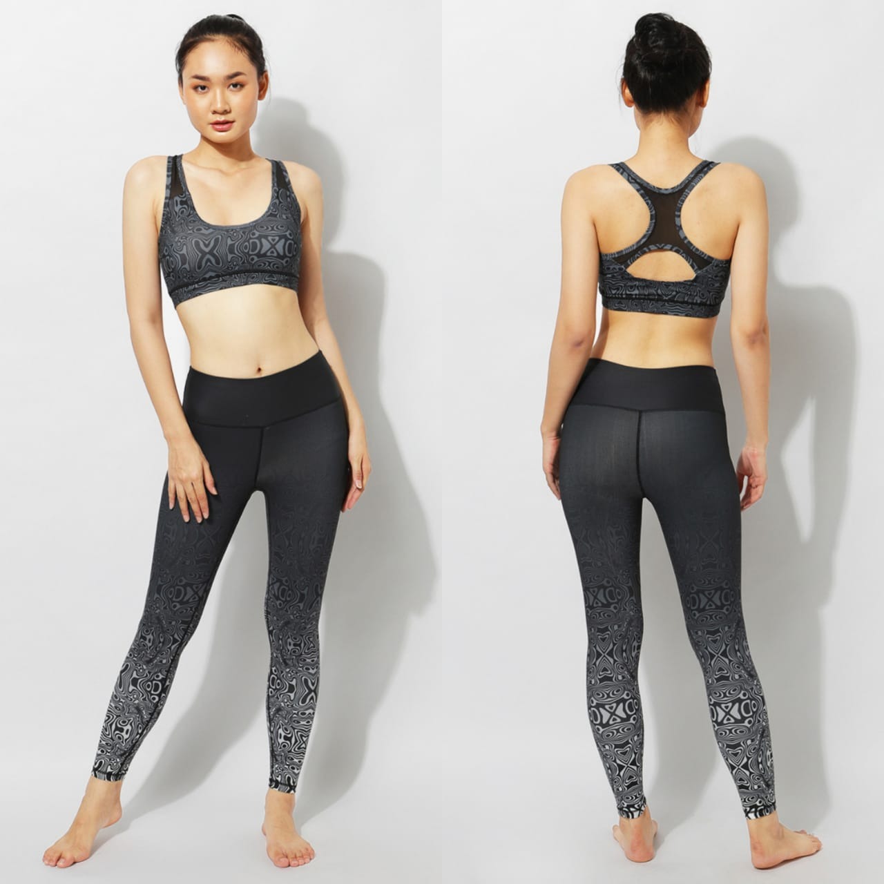 Setelan Sport Bra Yoga Motif BM 05 + Legging Sport Alino Motif 18 / Set Bra dan legging Yoga Wanita / Setelan Zumba
