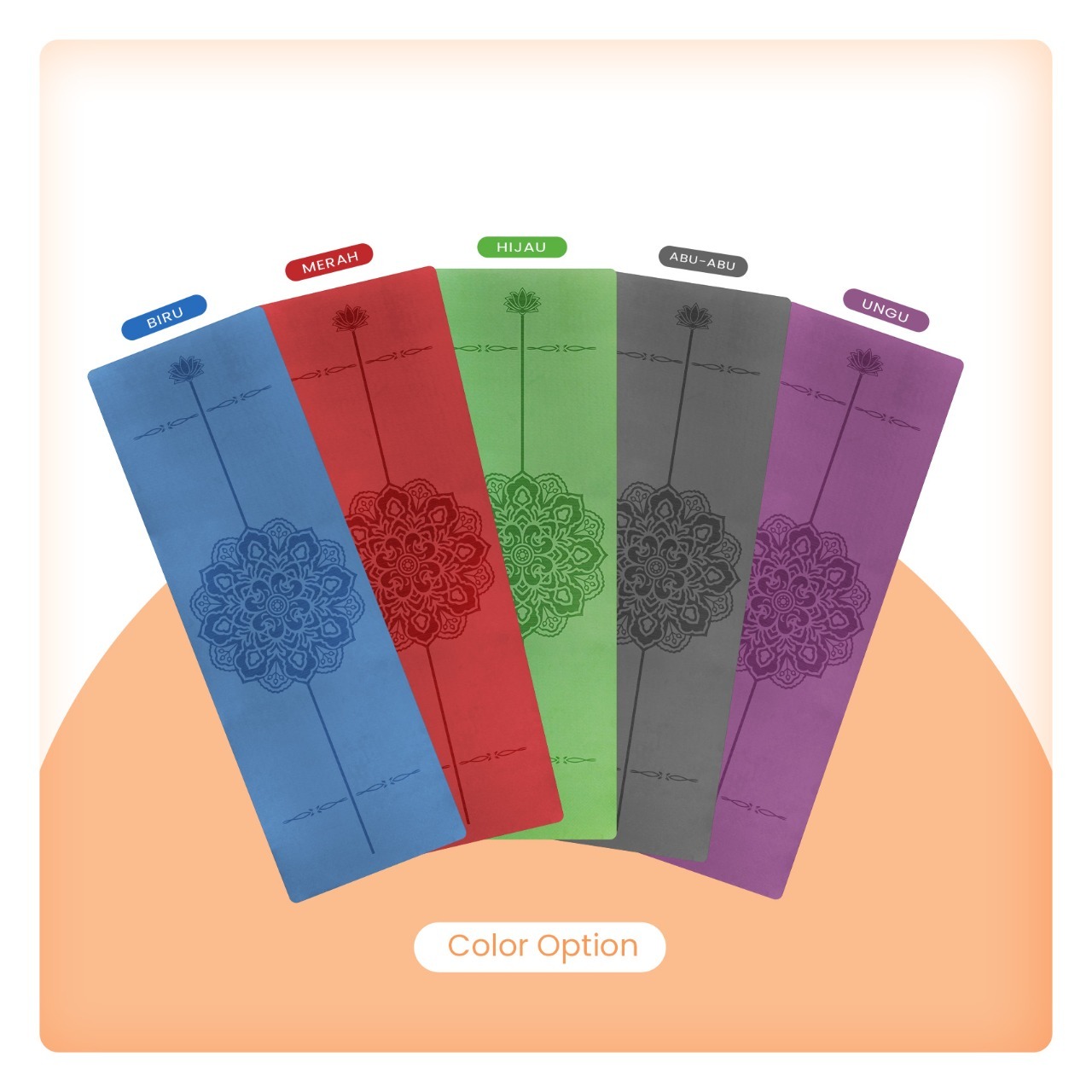 TPE Double Layer 6mm Motif Mandala / Yoga Mat TPE 6mm Mandala Eco Freindly / Yoga Mat TPE Mandala / Matras Yoga Murah