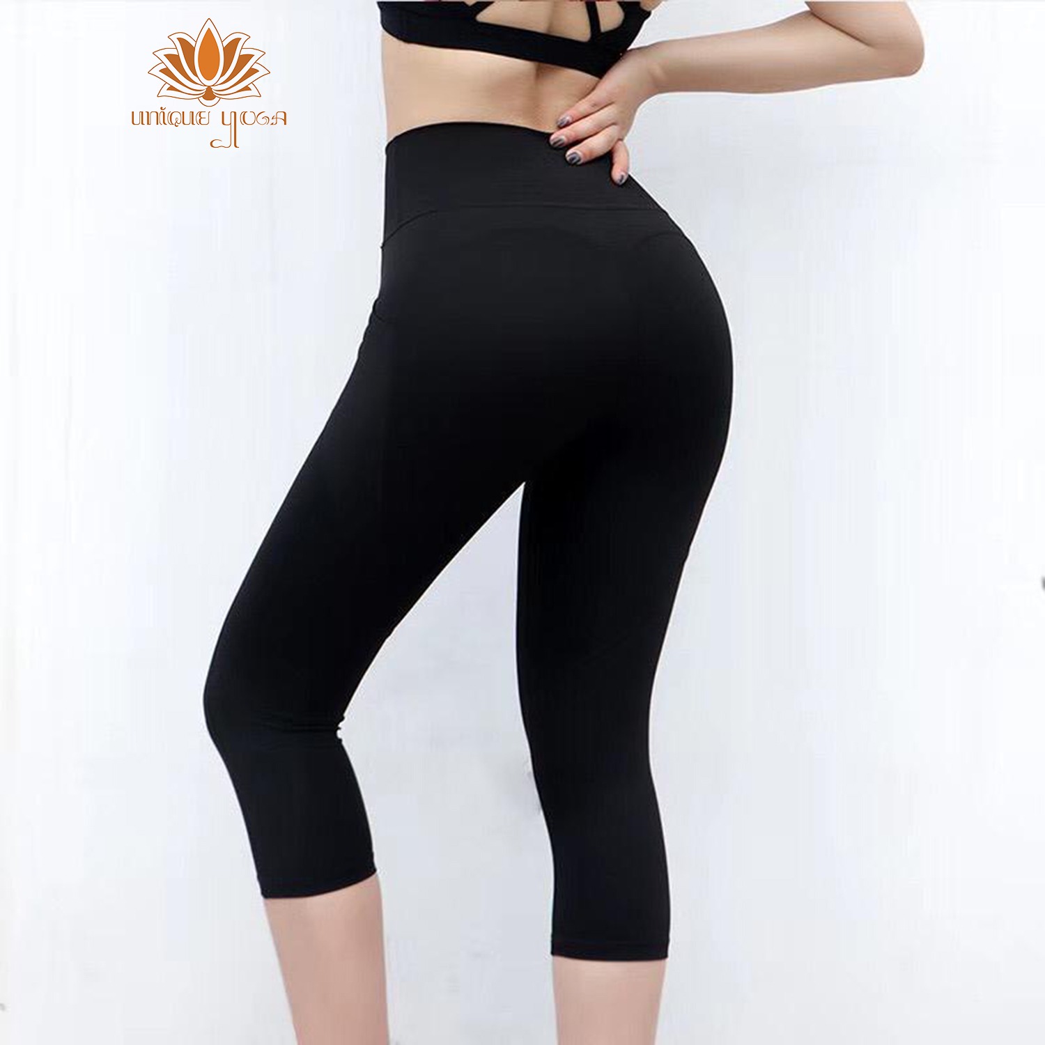 Celana Senam Legging Wanita Terbaru QK 8603 / Legging Olahraga Yoga Wanita 7/8