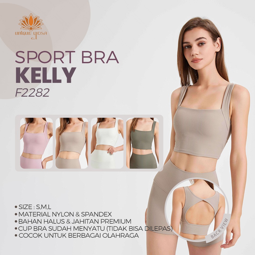 Bra Yoga Crop Top Kelly / Atasan Olahraga Senam Yoga Pilates Gym Sport / Crop Top Kelly F2282 / Bra Sport Yoga