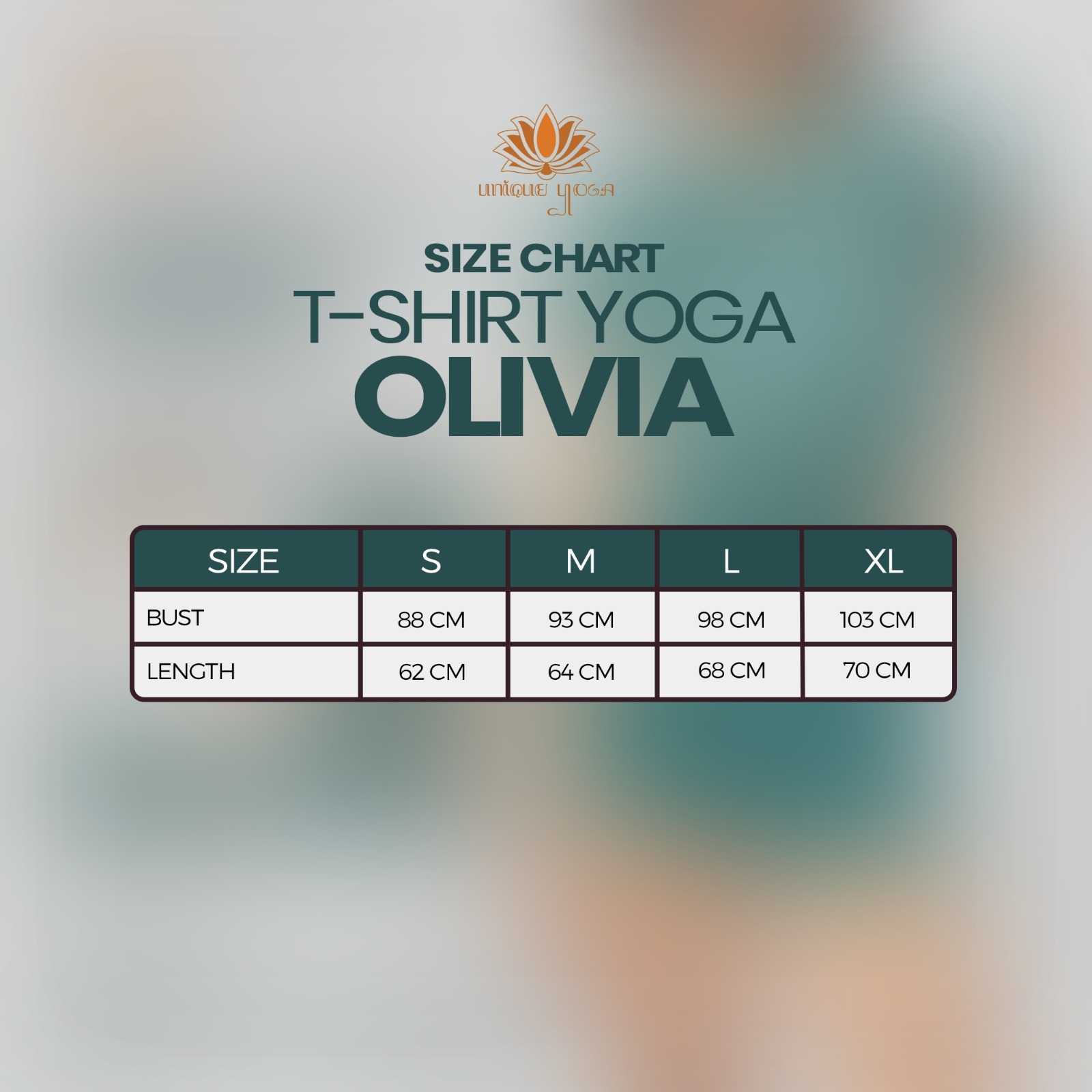 T-shirt Olivia Untuk Yoga, Sport, Olahraga & Casual