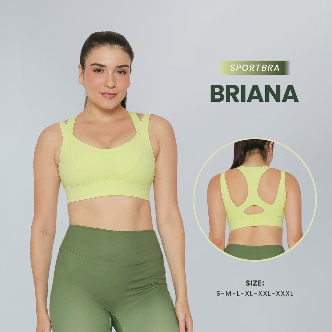 Sport Bra Hight Impact Briana / Bra Senam Olahraga Yoga Running Gym / Bra Gym Fitness / Bra Yoga Pilates