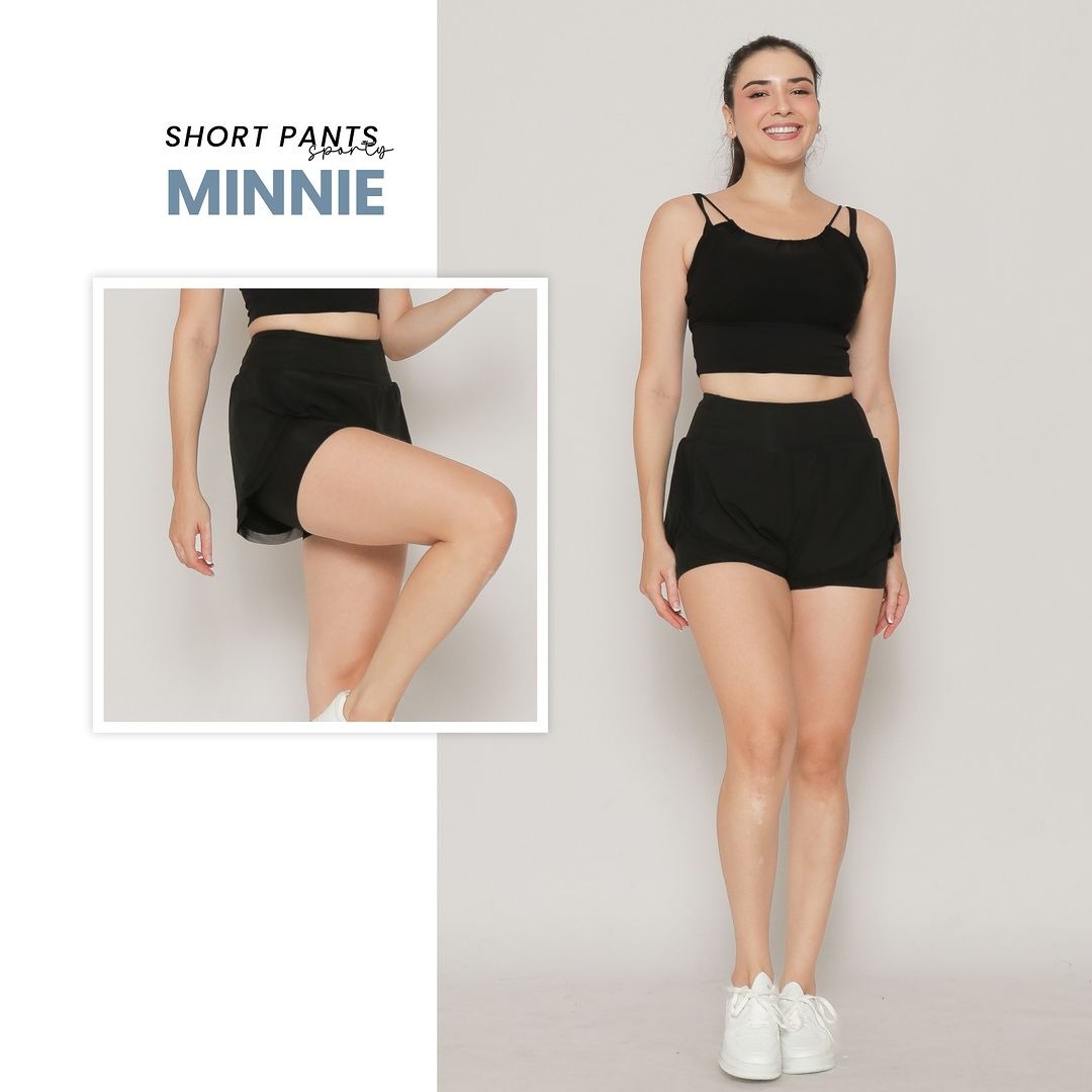 Short Pant Sport Dry Fit Minnie / Celana Pendek Olahraga Yoga Wanita / Celana Sport Running Pant / Celana Pendek Yoga Pilates Gym 