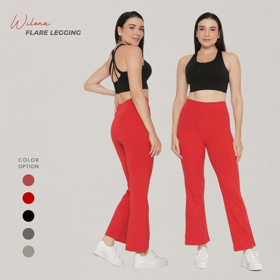 Legging Cutbray Basic Colour Polos Olahraga Senam Yoga Wanita Wilona / Celana Legging Senam Yoga Pilates / Legging Cut Bray Sport