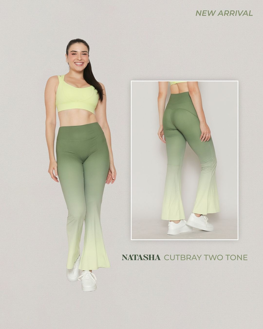 Legging Cutbray Two Tone Colour/ Legging Gradasi Olahraga Yoga Natasha / Celana Legging Cut Bray Wanita