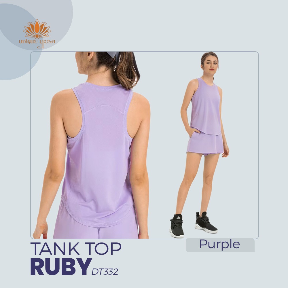 Baju Atasan Olahraga Senam Yoga Pilates / Tank Top Ruby Wanita Dry Fit / Tank Top Vania New DT332