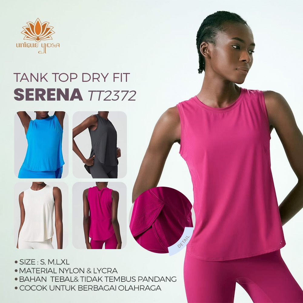 Tank Top Atasan Olahraga Senam Yoga Dry Fit Serena / Kaos Yoga Pilates / Tank Top dry Fit Vania TT2372
