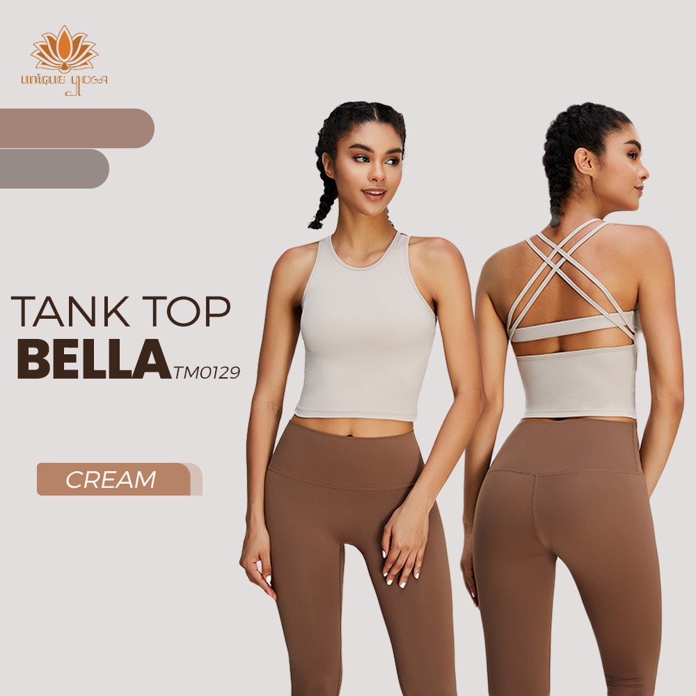 Tank Top Yoga Sport Bra Bella / Bra Olahraga Senam Yoga Wanita / Atasan Olahraga Senam Yoga Pilates Vania TM0129 