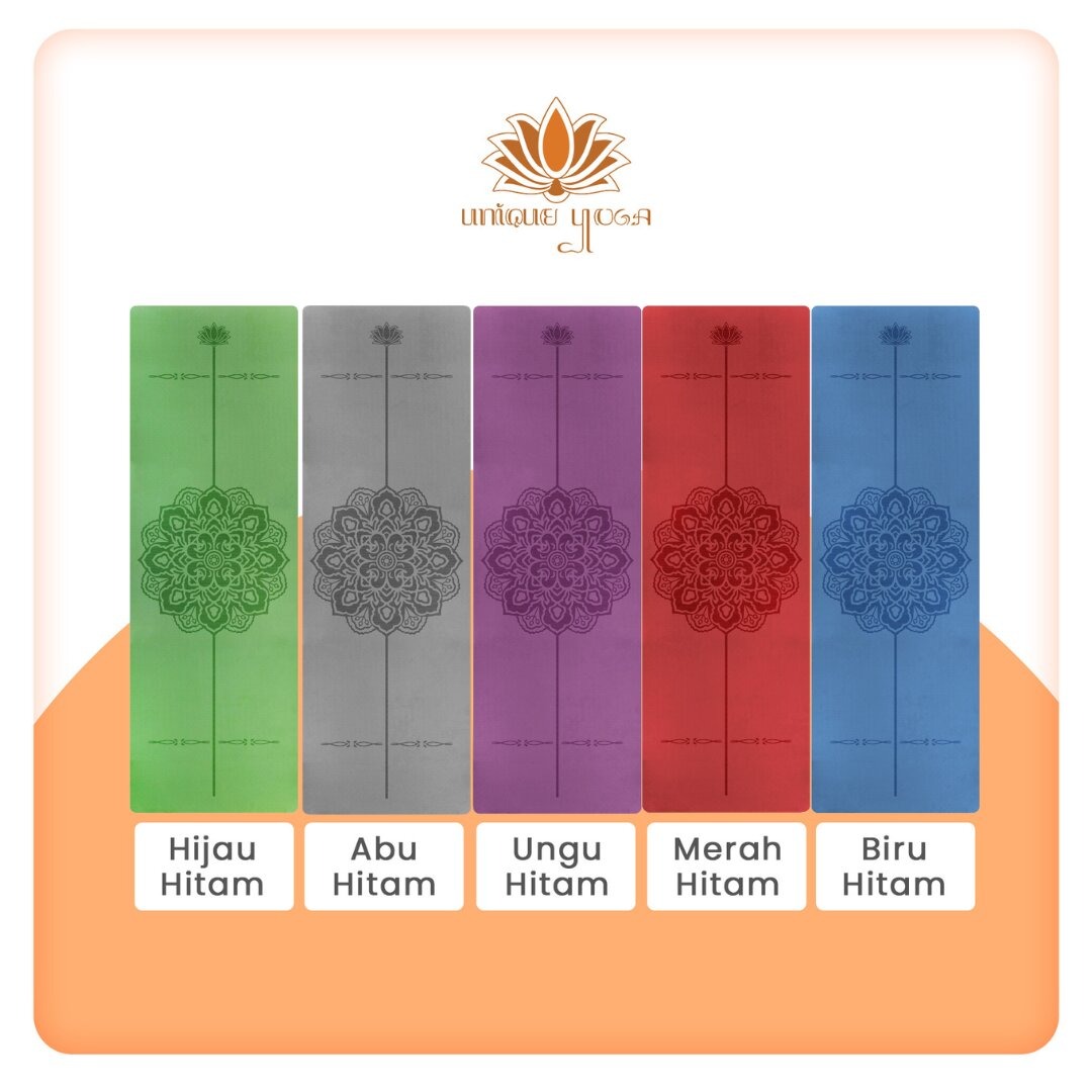 TPE Double Layer 6mm Motif Mandala / Yoga Mat TPE 6mm Mandala Eco Freindly / Yoga Mat TPE Mandala / Matras Yoga Murah