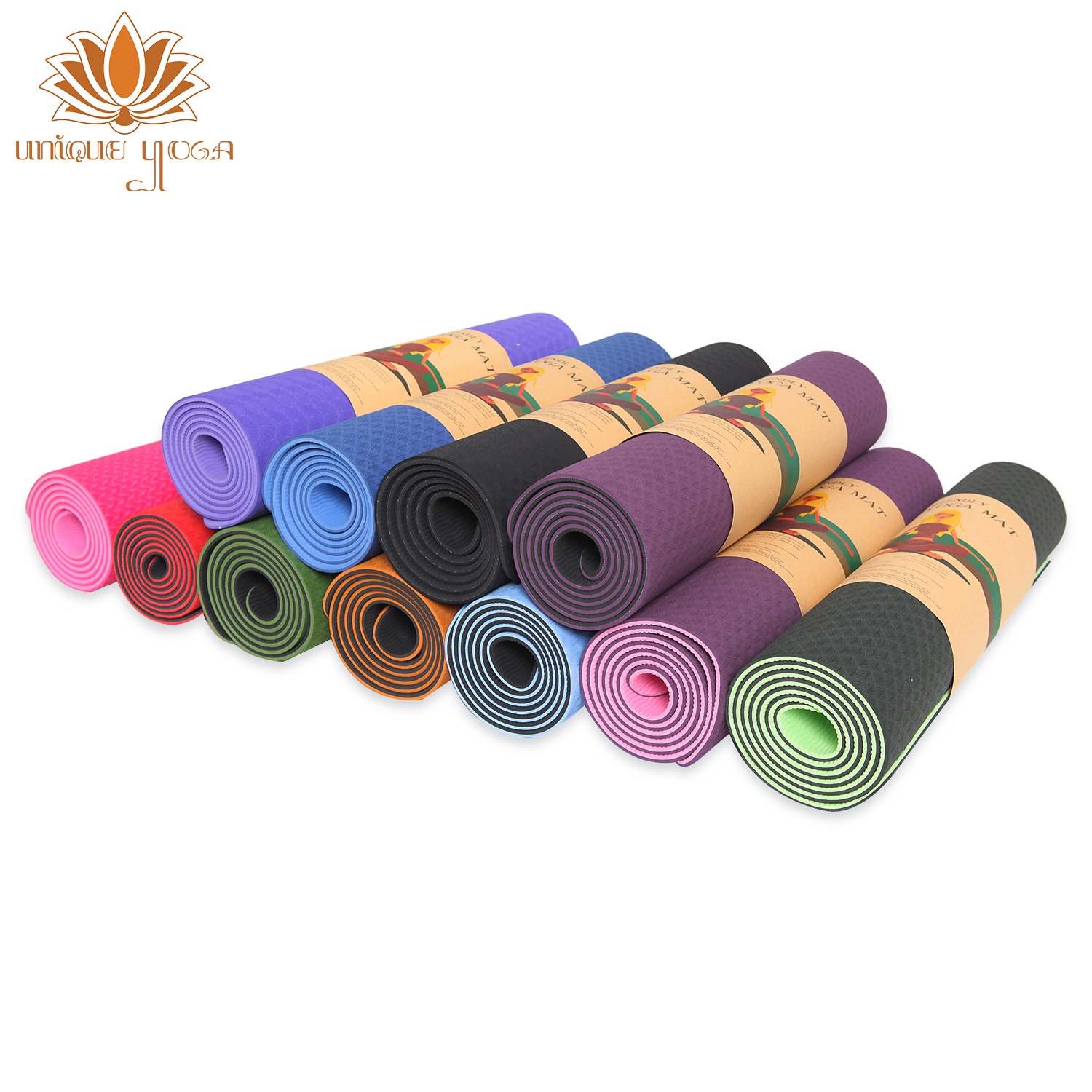 Matras Yoga / Matras Senam Yoga / ECO-Friendly Yoga Mat / Matras Yoga 6mm / Yoga Mat TPE Double layer 6 mm Anti Slip