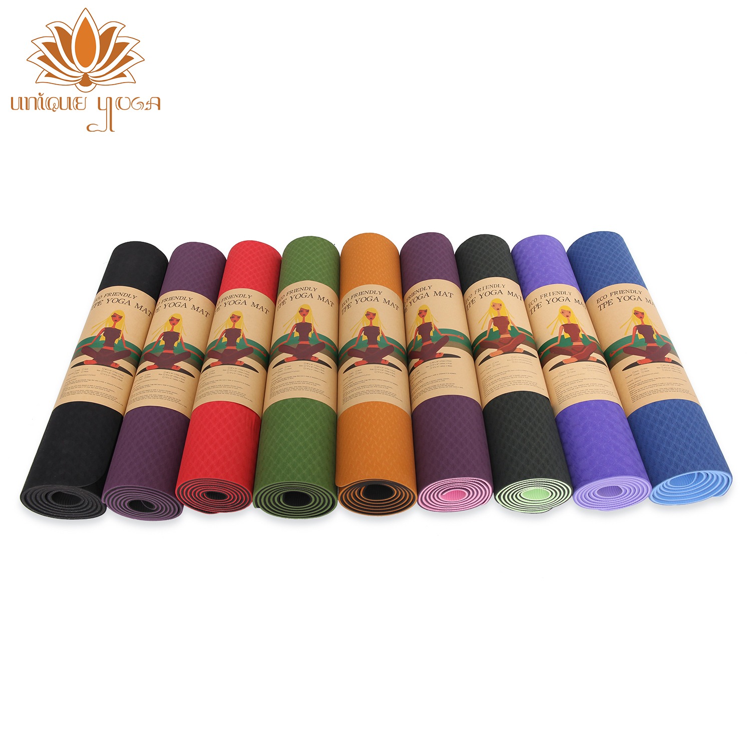 Matras Yoga / Matras Senam Yoga / ECO-Friendly Yoga Mat / Matras Yoga 6mm / Yoga Mat TPE Double layer 6 mm Anti Slip