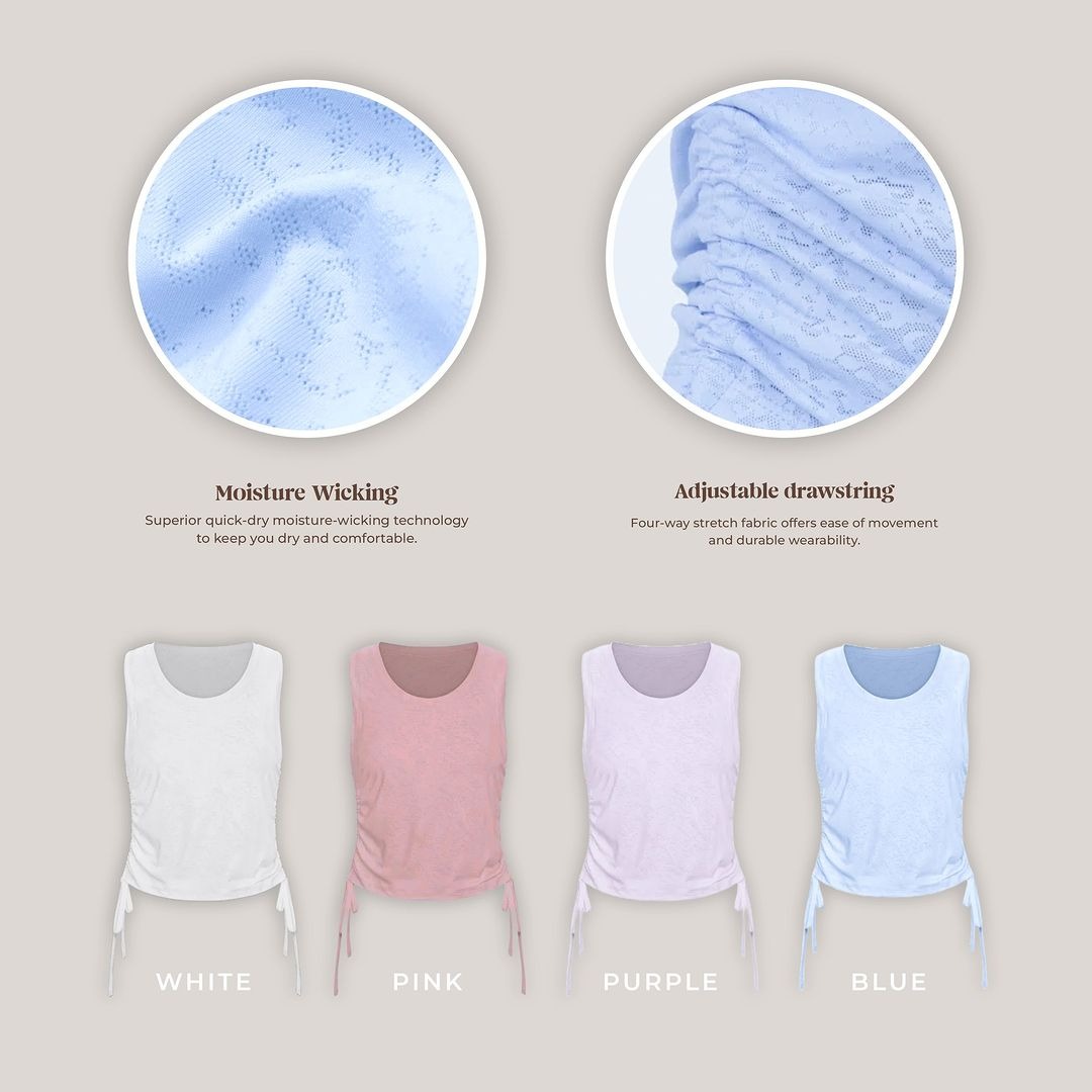 Tank top Sport Mesh Bertali Helena / Kaos Atasan Senam Olahraga / Tank Top Sport Mesh Helena (99090)