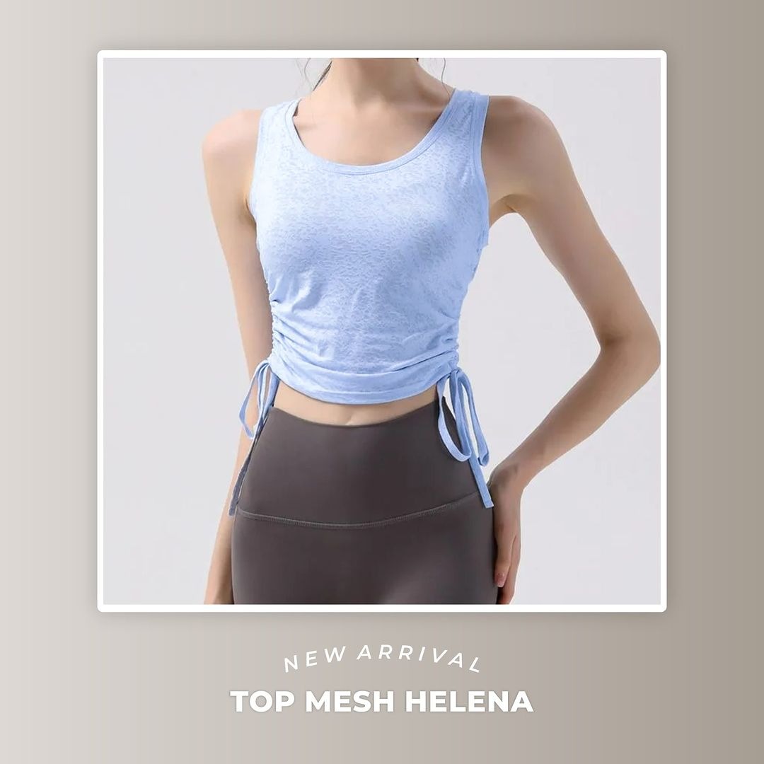 Tank top Sport Mesh Bertali Helena / Kaos Atasan Senam Olahraga / Tank Top Sport Mesh Helena (99090)