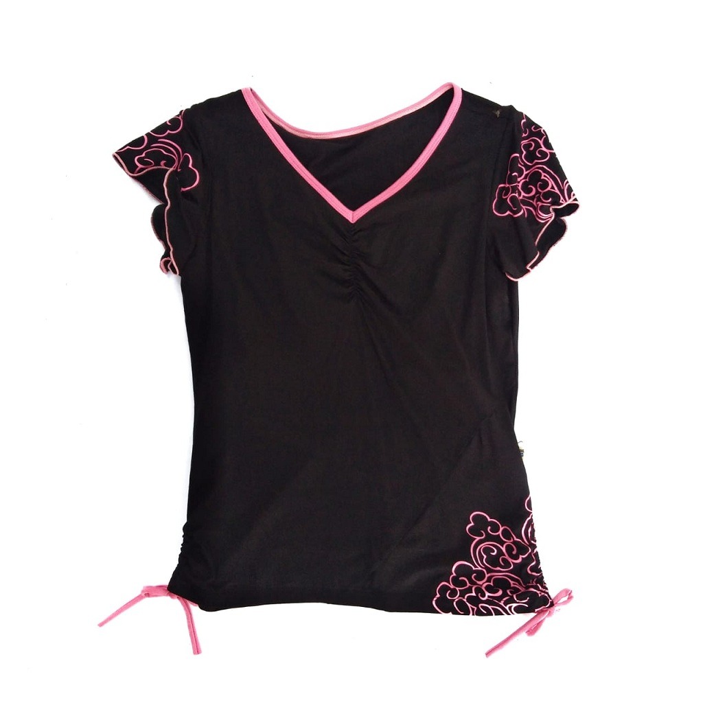Baju Yoga Termurah / Kaos Senam Olahraga Yoga Hitam / Top Yoga DL 97010