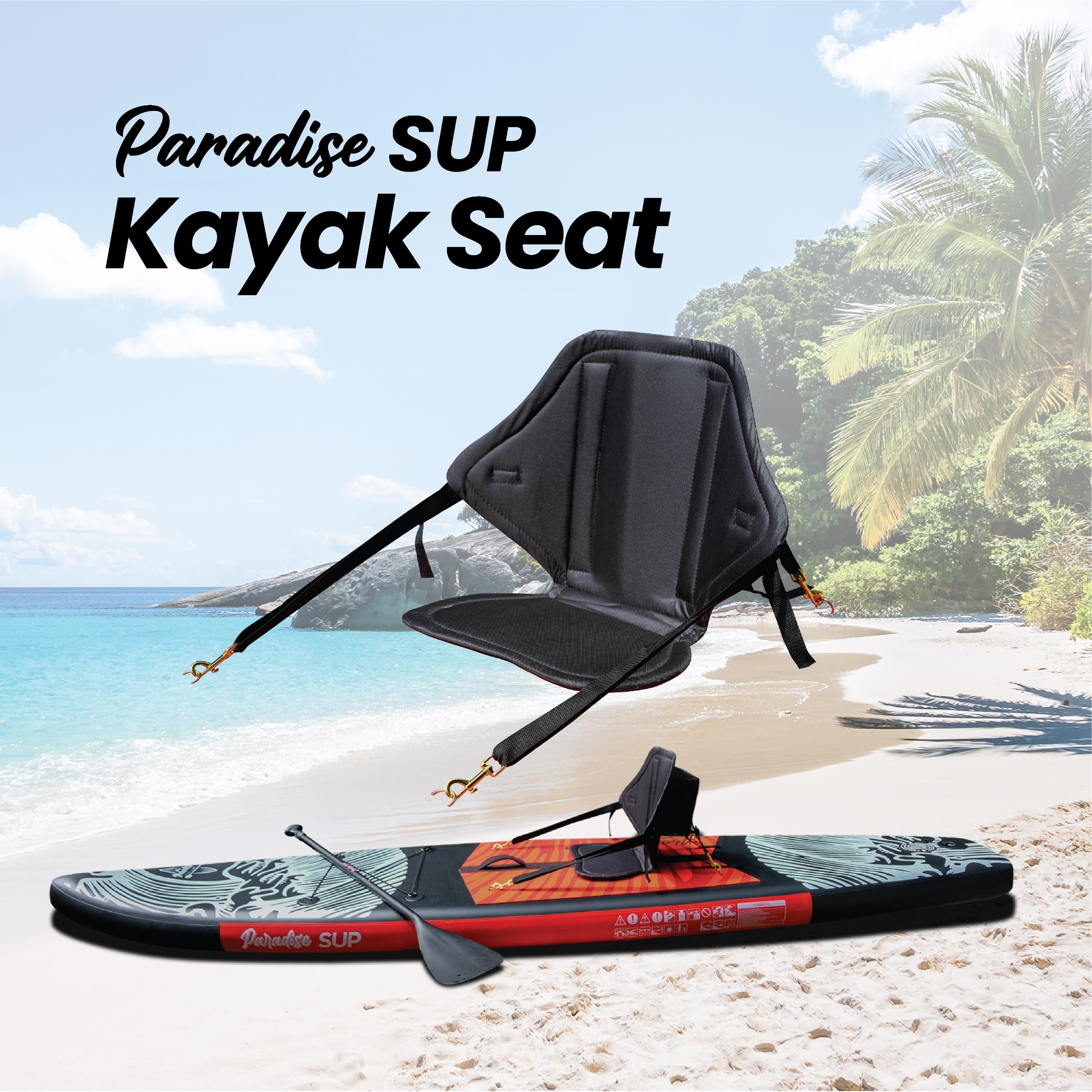 Paradise SUP Kayak Seat / Tempat Duduk Paddle Board Seat / Seat Stroage Pocket on the back