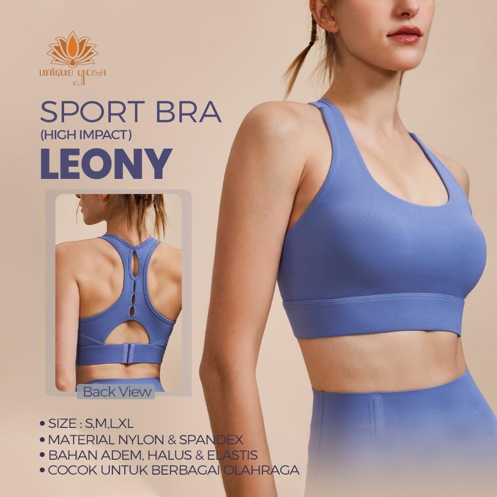 Sport Bra High Impact Leony / Sport Bra Wanita / Sport Bra Olahraga Senam Yoga Running