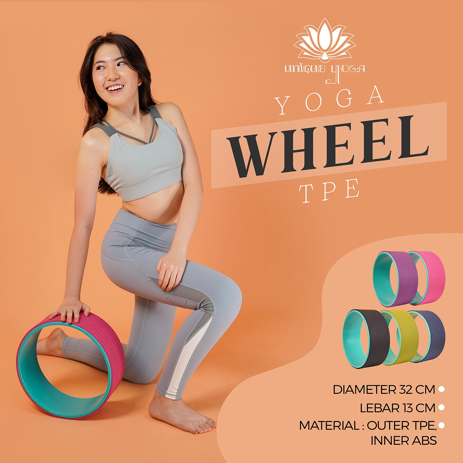 Yoga Wheel TPE / Wheel Yoga Roller For Back Bends / Yoga Wheel Termurah Jakarta