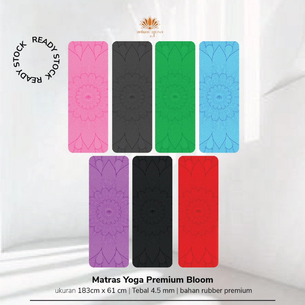 Premium Yoga Mat Bloom / Unique Premium Yoga Mat Bloom / Matras Yoga Berkualitas / Yoga Mat Rubber Anti Slip / Premium Y