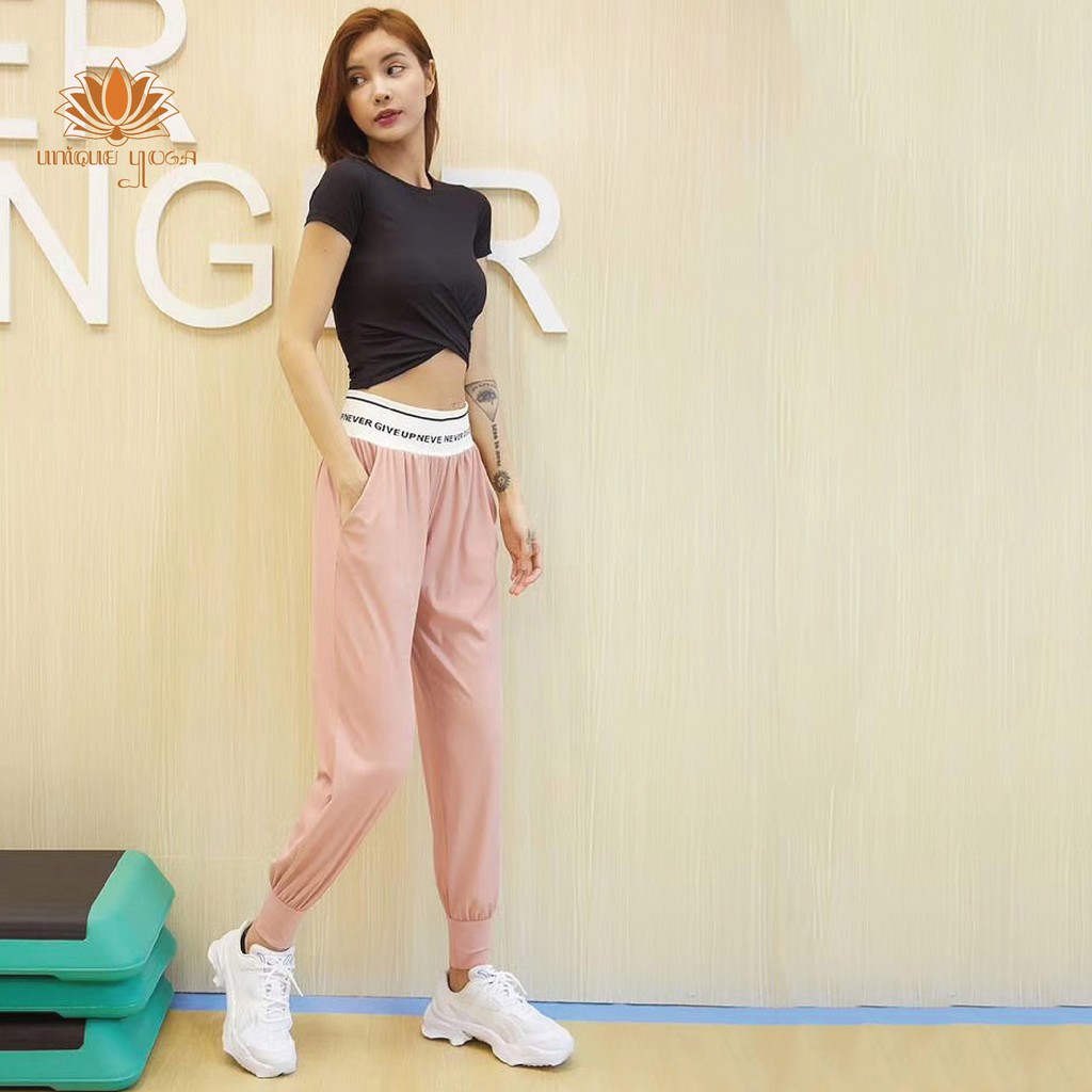 Training pants never give up / Celana harem terbaru CK 0299 / Celana olahraga yoga terlaris / Celana Olahraga 