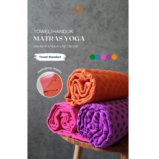 Handuk Yoga Anti Slip / Jual Yoga Towel Mat Standar / Yoga Towel Murah/ Towel Matras Yoga /Alas Mat Yoga