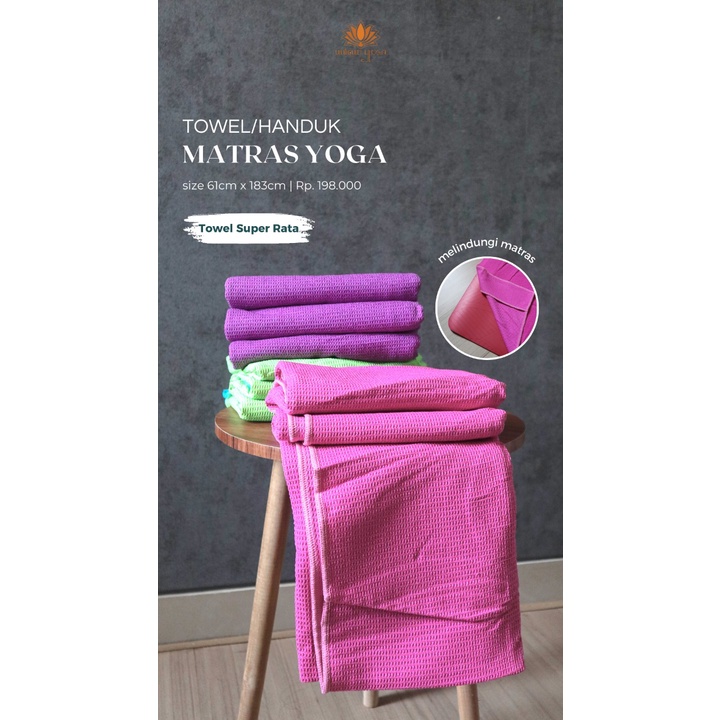 Towel Yoga / Yoga Towel Super Anti Slip / Alas Matras Yoga Termurah Super Rata / Towel Yoga Murah / Yoga Towel Anti Slip