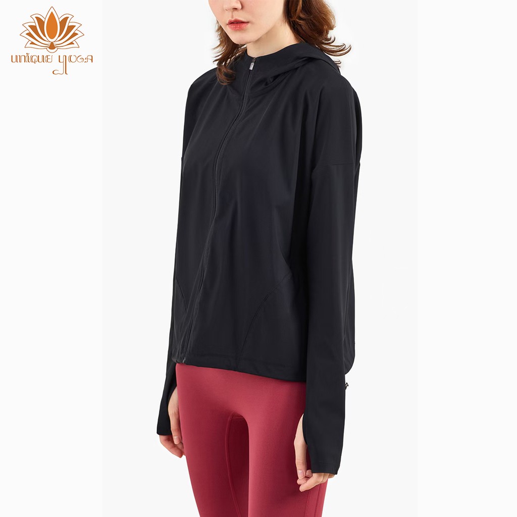 Jaket Sport Olahraga Wanita Outdoor Sepeda with hoodie / Jacket running windproofing WT1280