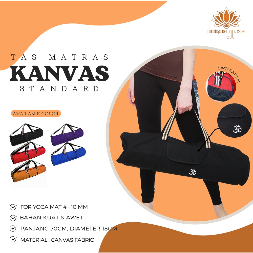 Tas Matras Yoga Kanvas / Tas Olahraga Murah / Tas Matras Yoga / Tas Yoga Mat Murah / Tas Kanvas Standar