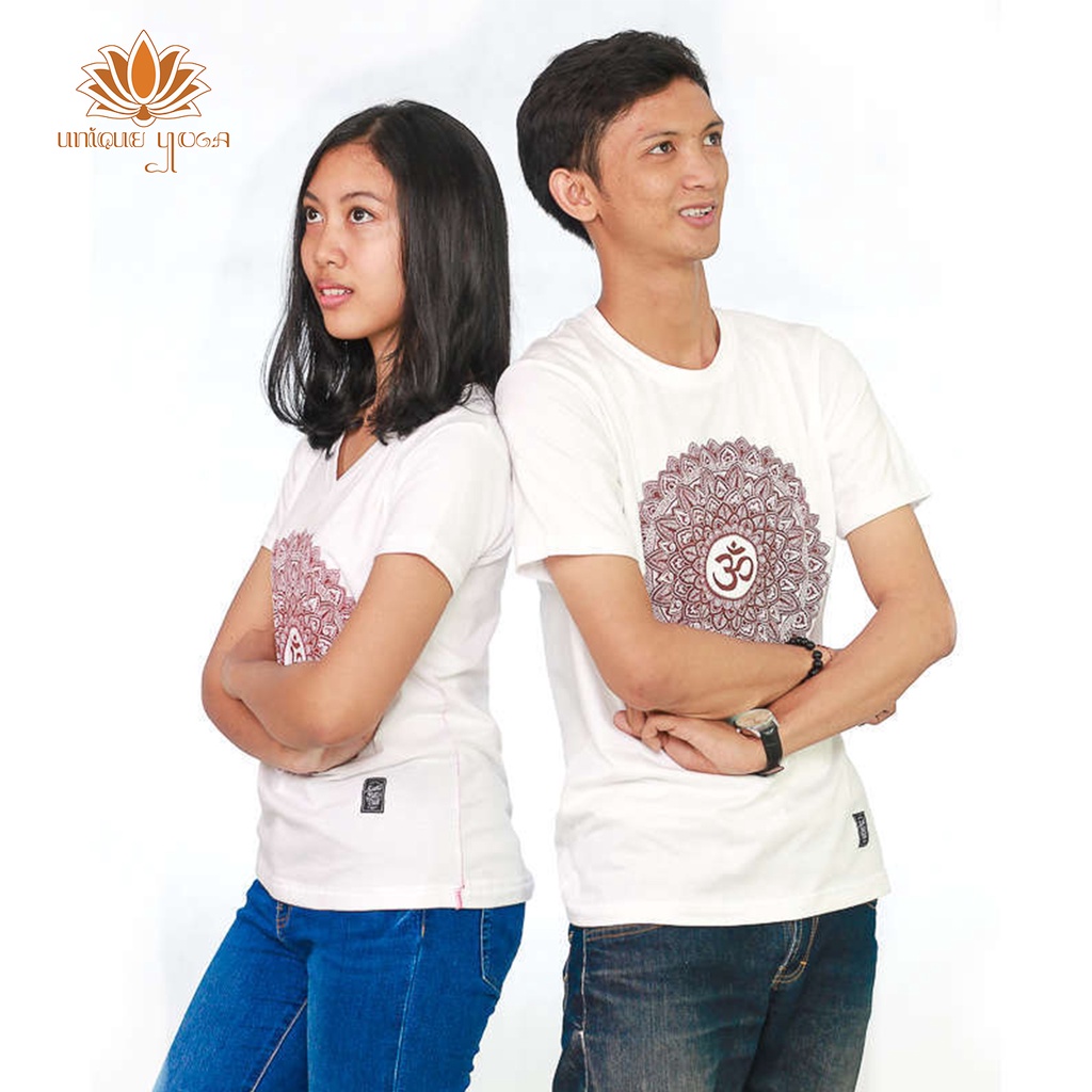 Baju Yoga / Tshirt Yoga Sindu Vneck Ohm Besar / Kaos Olahraga Senam Yoga Murah