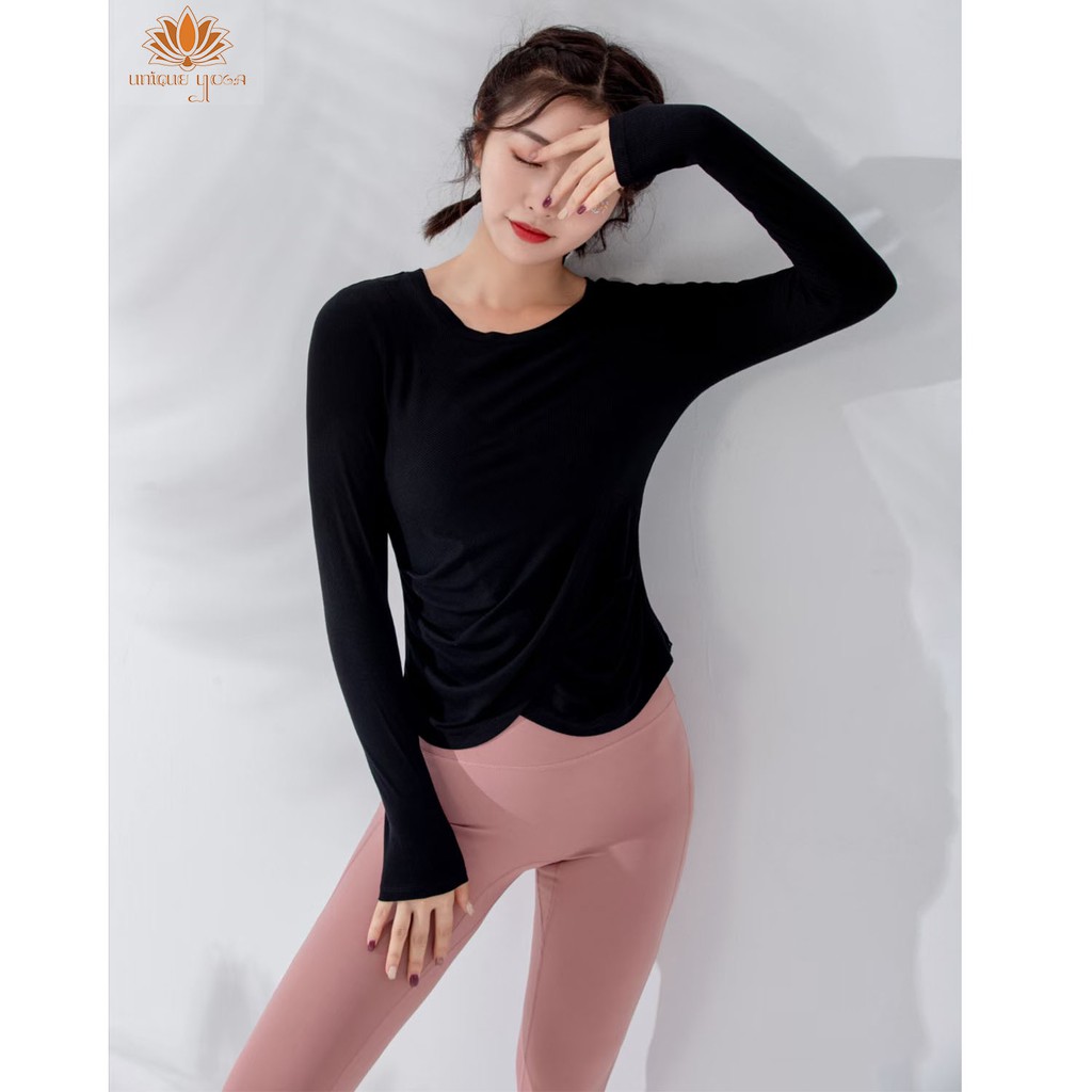 Baju Kaos Senam Tangan Panjang / Baju Yoga Olahraga Wanita / Top Long Sleeve Vania WT 1208 / Baju Yoga Murah