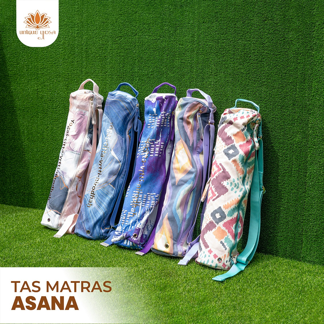 Asana Yoga Bag Mat / Tas Matras / Tas Yoga Motif / Tas Matras Premium / Tas Yoga Mat Motif Bahan Lembut