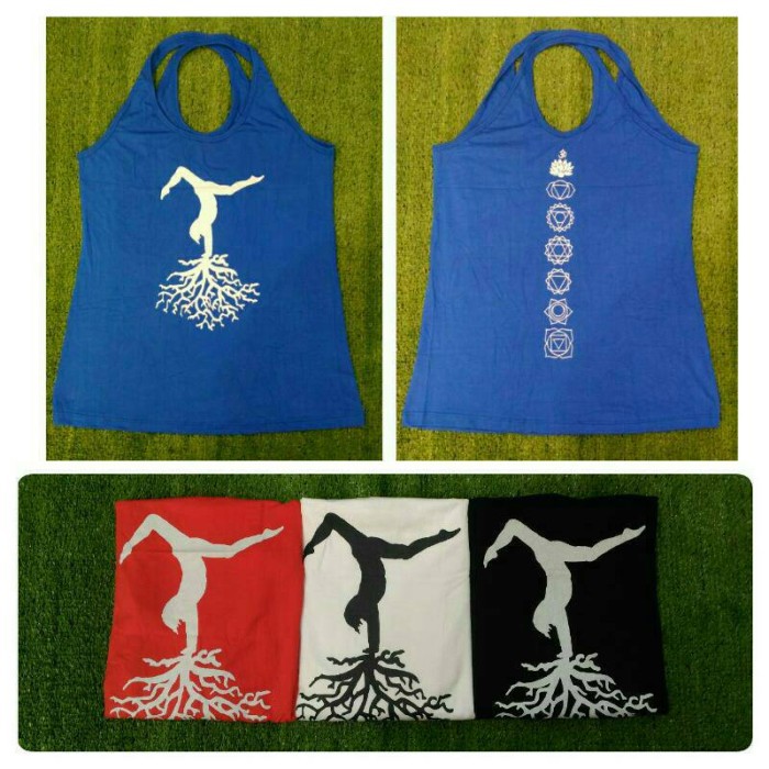 Baju Senam Yoga / Kaos Yoga Silang / Top Yoga Silang Yoga Dance / Tank Top Wanita / Kaos Olahraga Wanita