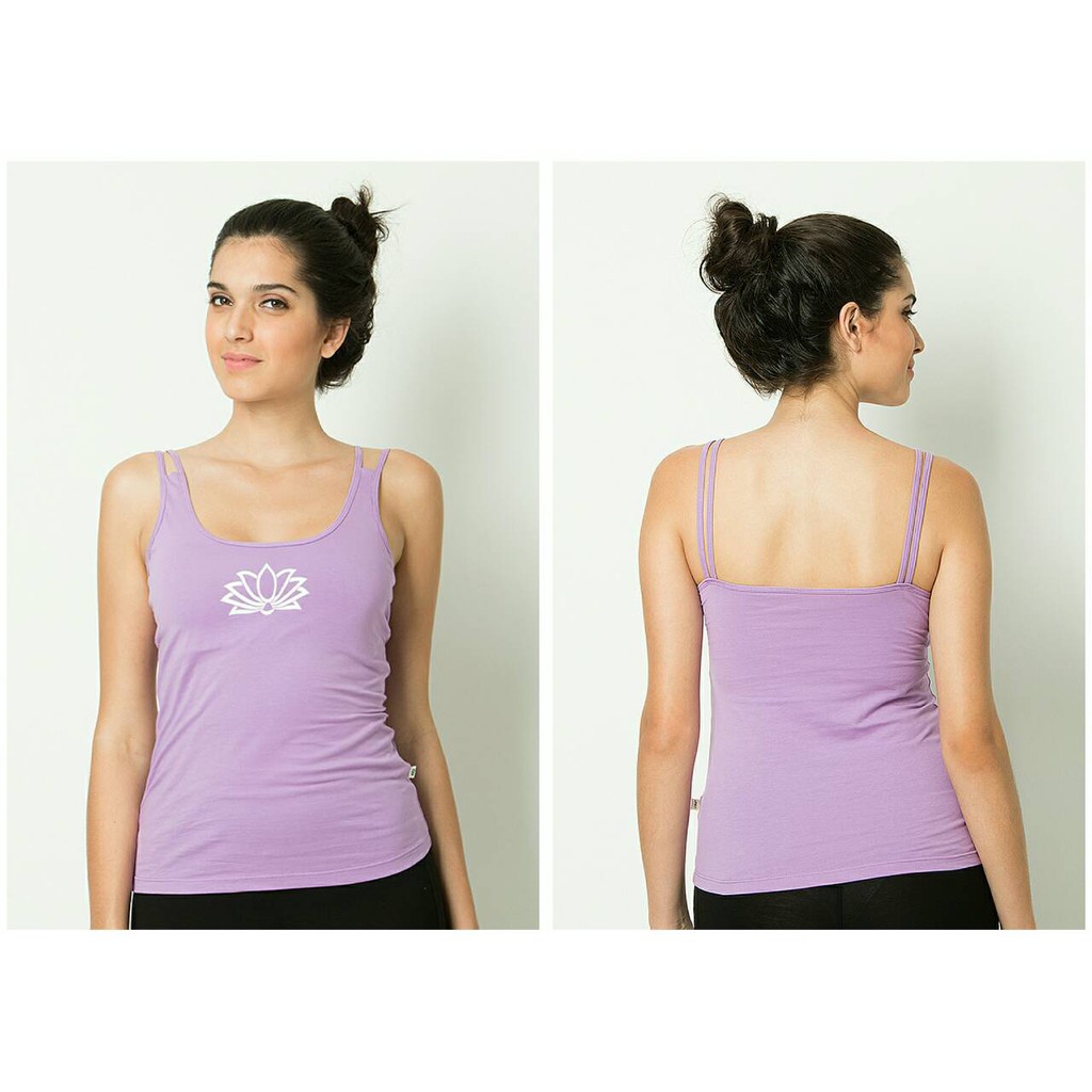 Baju Yoga / Kaos Yoga / Baju Senam DL 97077 / Tanktop Senam Olahraga Yoga Fitness Teratai Ungu